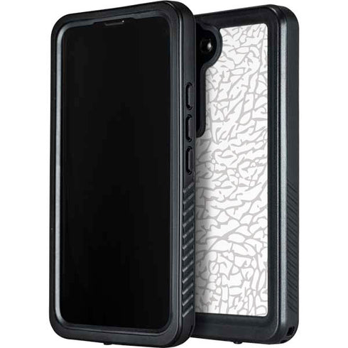Elephant Print White Galaxy S24 Waterproof Case